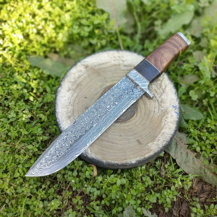 15" Handmade Bowie Knife, Damascus Steel Bowie Knife, Damascus Steel Hunting knife, Rain Drop pattern Damascus Bowie Knife, Birthday gift, gift for him, wedding gift, anniversary gift, Thanksgiving gift, valentine, Father Day Gift