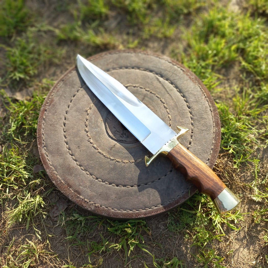 Custom Handmade D2 Polish Steel Sharp Blade Camping /Hunting Survival Bowie Knife Come With Leather Sheath Cover, Father Day Gift, Gift for Husband, Birthday Gift, Gift for him/her