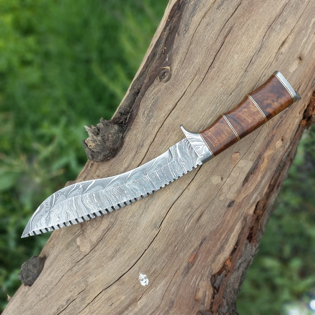 Custom Handmade Damascus Steel Kukri Knife Come With Leather Sheath, Best Gift For Her/Him, Best Gift For Boyfriend, Anniversary Gift. Father Day Gift