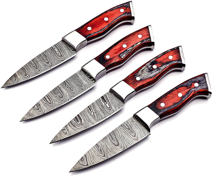 STEAK KNIFE SET 4Pcs Handmade Steak Knives Bbq Knives Birthday Gift Wedding Gift Independence Day Gift