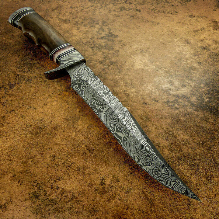 15" Handmade Bowie Knife, Damascus Steel Bowie Knife, Damascus Steel Hunting knife, birthday gift, gift for him, wedding gift, anniversary gift, Thanksgiving gift, valentine