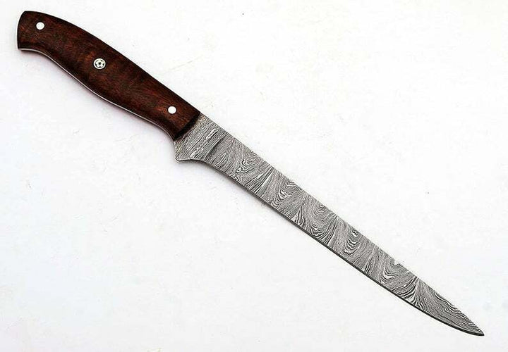 Damascus steel Fillet Fishing Knife, Handmade Damascus Fillet knife, kitchen knife, bbq Knife, steak knife, chef knife, gifts for men