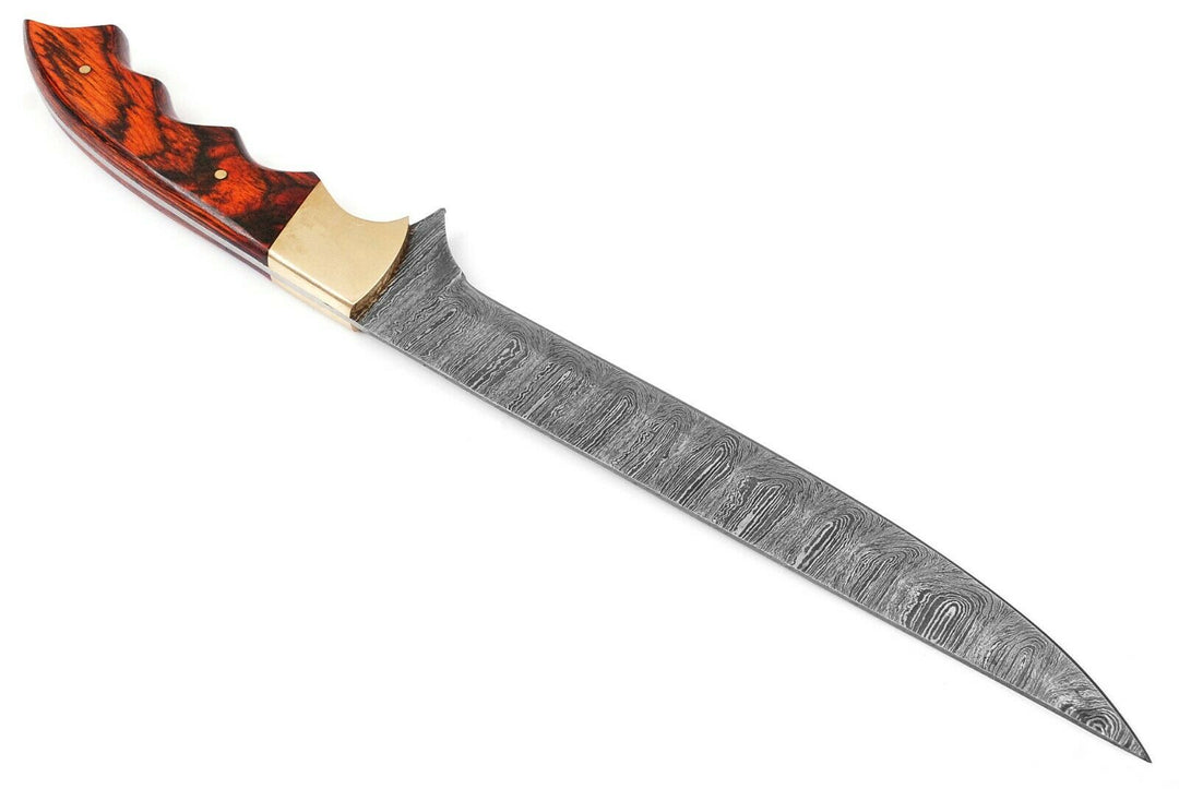 Handmade Damascus Fillet knife Fillet Fishing Knife Kitchen Knife Boning knife Chef knife Fixed blade knife...