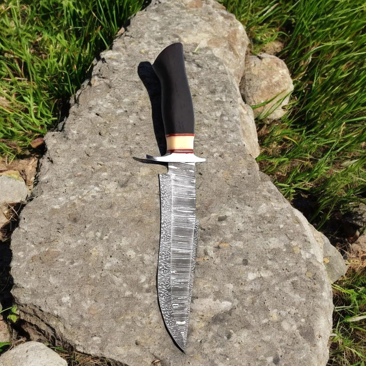 17" Handmade Bowie Knife, Damascus Steel Bowie Knife, Damascus Steel Hunting knife, birthday gift, gift for him, wedding gift, anniversary gift, Thanksgiving gift, Xmas Gift item