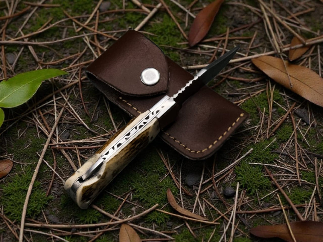 Damascus Pocket knife for Men, Groomsmen Damascus Folding Knife, Every Day Carry Knife , Damascus Knives, Gift For Him, Gift for Men USA