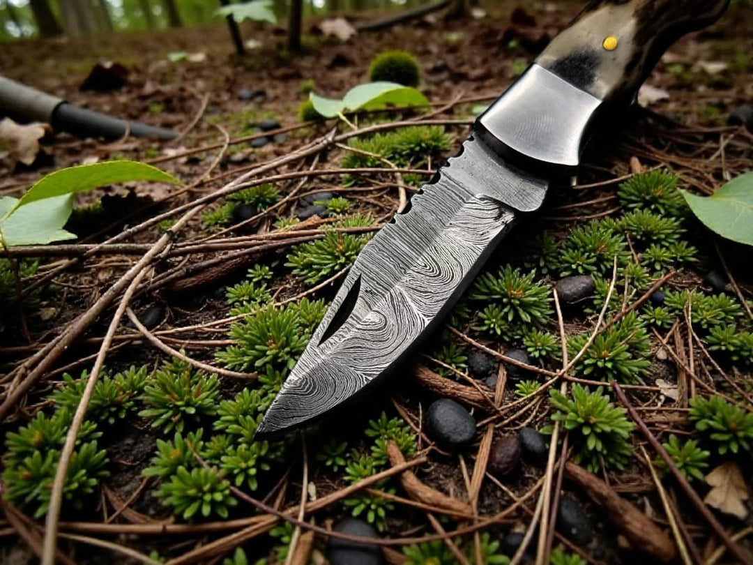 Damascus Pocket knife for Men, Groomsmen Damascus Folding Knife, Every Day Carry Knife , Damascus Knives, Gift For Him, Gift for Men USA