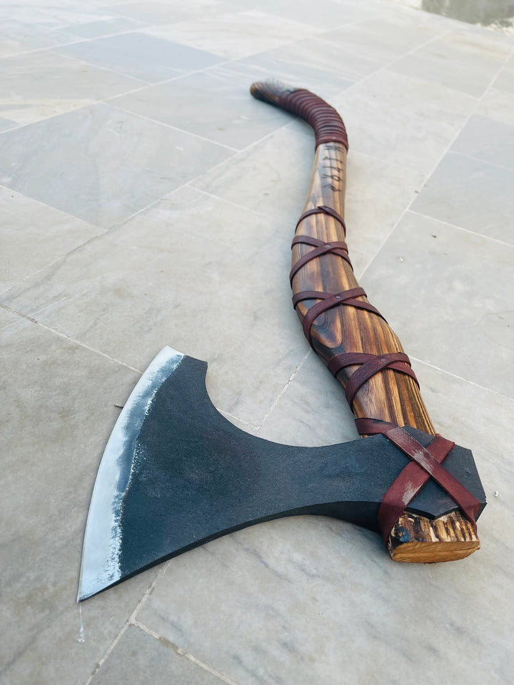 Kratos Leviathan Axe | Viking Axe | Axe | Axe Viking | Viking Axe Handmade | Viking | Hand Forged Axe | Hatchet | Viking Hatchet | Fathers day gift | Best Handmade Gift item | Wedding Gift | Birthday Gift | Gift for him/her