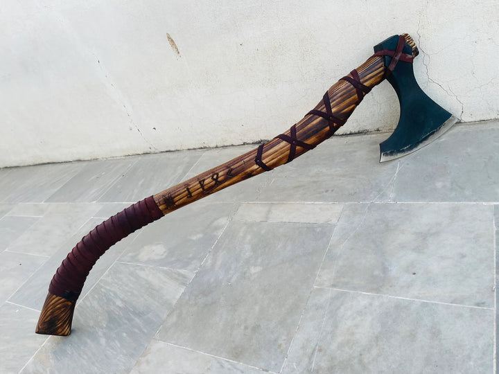 Kratos Leviathan Axe | Viking Axe | Axe | Axe Viking | Viking Axe Handmade | Viking | Hand Forged Axe | Hatchet | Viking Hatchet | Fathers day gift | Best Handmade Gift item | Wedding Gift | Birthday Gift | Gift for him/her