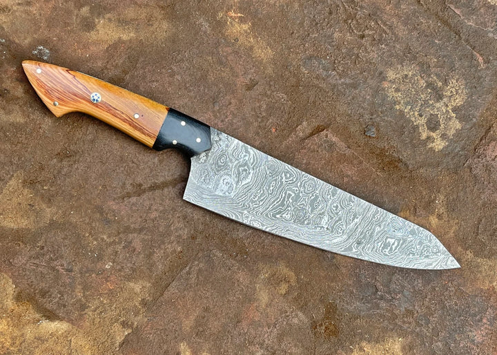 Custom Handmade Damascus Chef Knife, Damascus Kitchen Knife Best Gift item