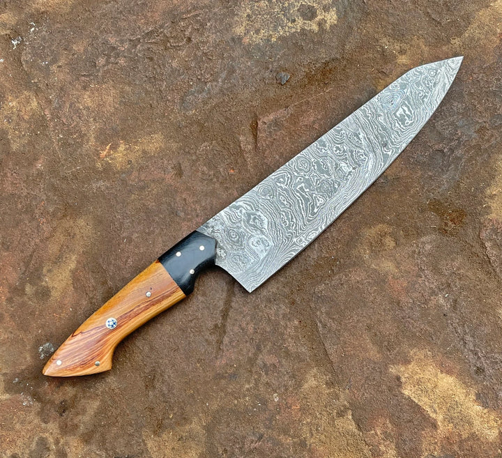 Custom Handmade Damascus Chef Knife, Damascus Kitchen Knife Best Gift item