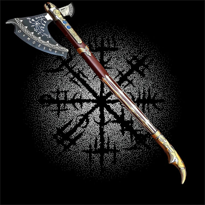 God of War Leviathan axe 39", Handmade Leviathan Axe Replica, Kratos Axe, Leviathan axe, Kratos Cosplay, Gift for him, Gift for men