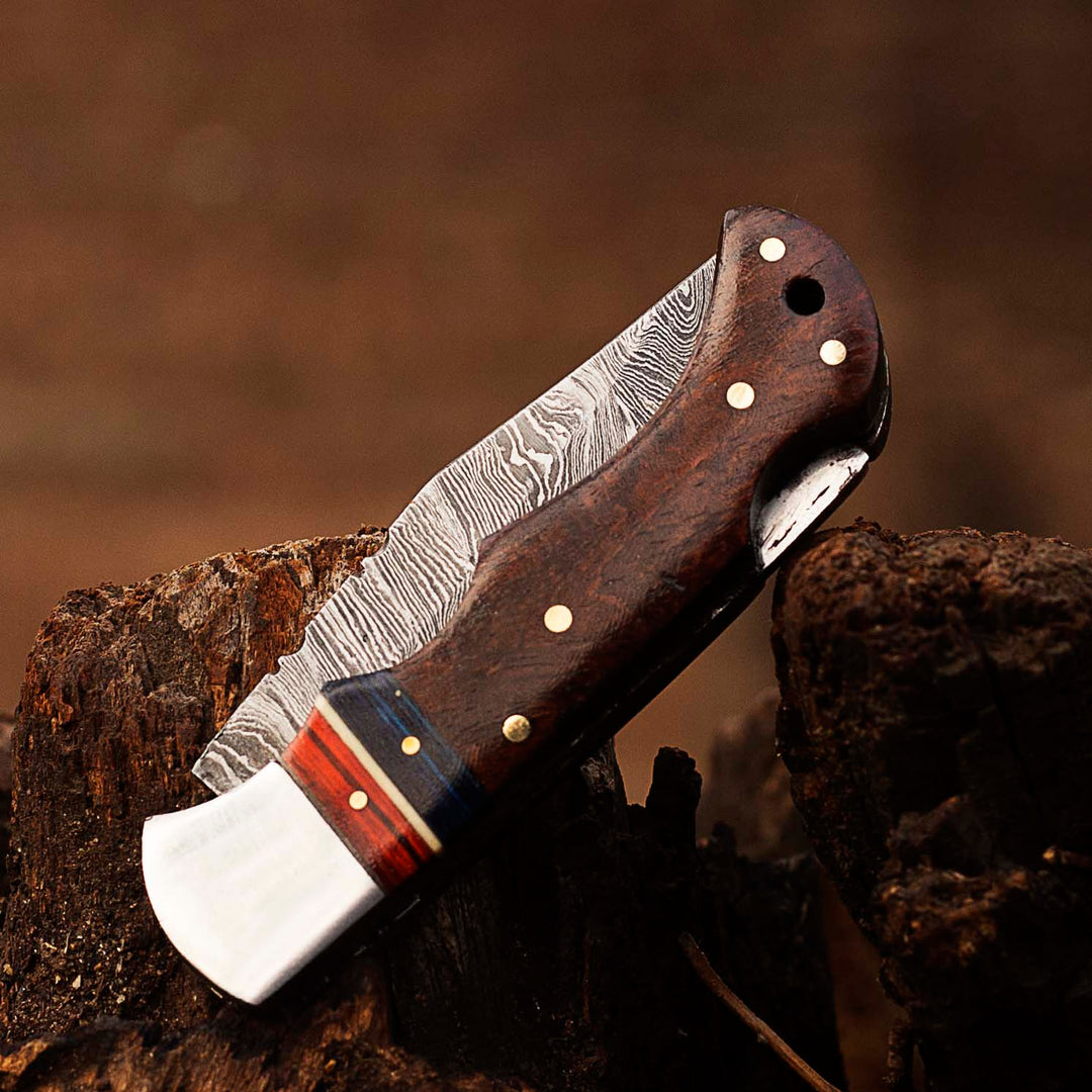 Damascus Pocket knife for Men, Groomsmen Damascus Folding Knife, Every Day Carry Knife , Damascus Knives, Gift For Him, Sexy Knife Gift